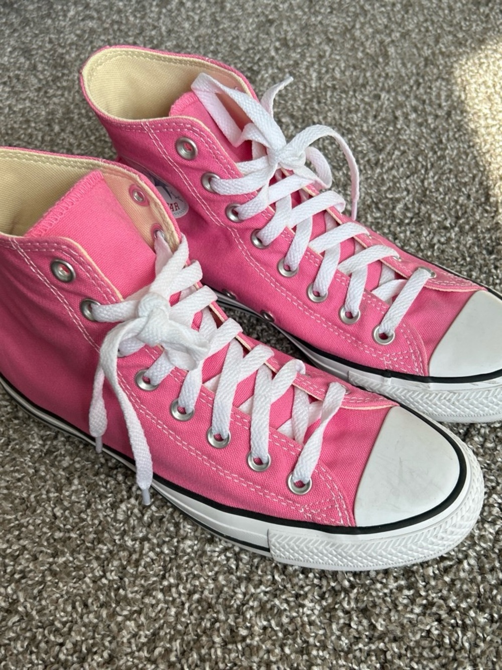 Converse Pink High-Top Sneakers with White Accents